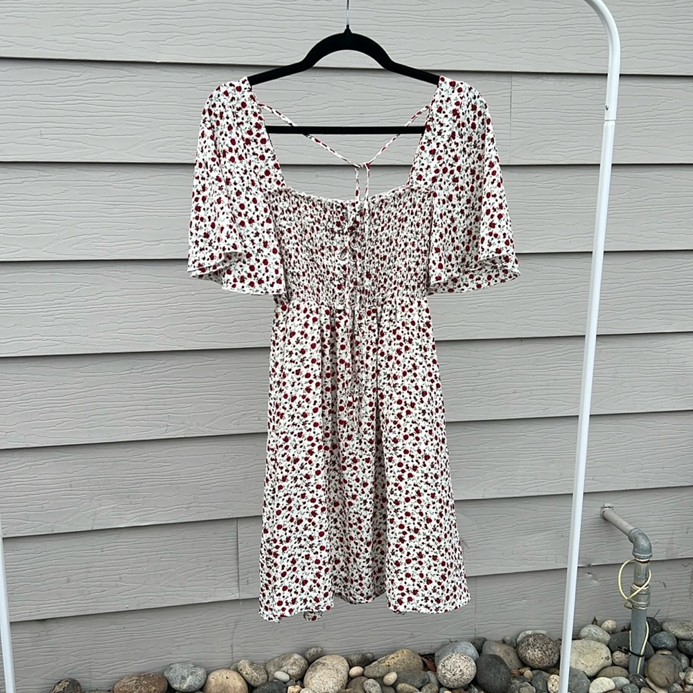 Rose print dress